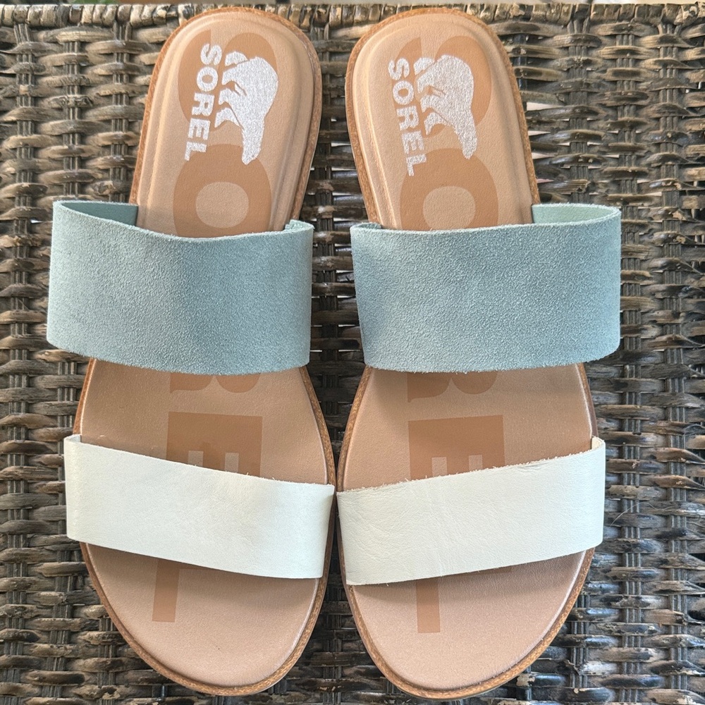 Sorel Women's Sandals - Blue and Cream